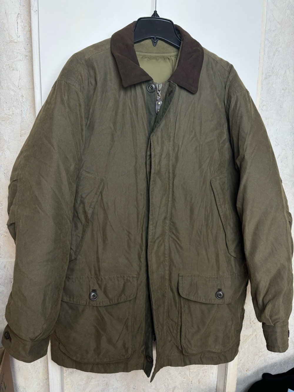 LL Bean 3-in-1 Coat Removable Liner Field Goose Down‎ Barn chore jacket sz L